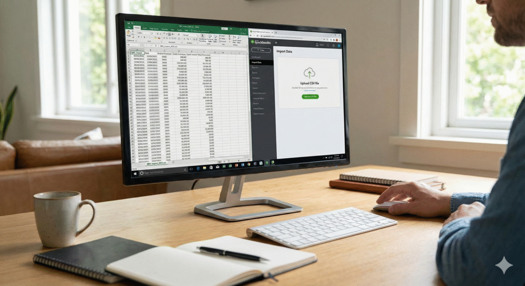 import csv into quickbooks online