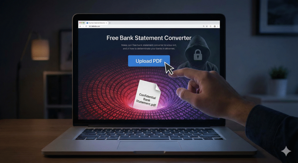 dangers of uploading bank statements